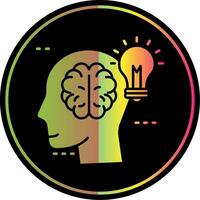 Intelligence Glyph Due Color Icon vector