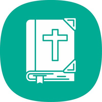 Bible Glyph Curve Icon