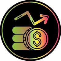 Profits Glyph Due Color Icon vector