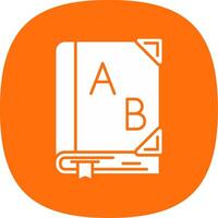 Dictionary Glyph Curve Icon vector