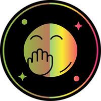 Blush Glyph Due Color Icon vector
