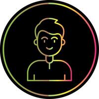 User Line Gradient Due Color Icon vector
