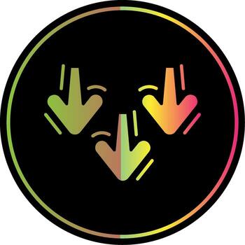 Decrease Glyph Due Color Icon vector