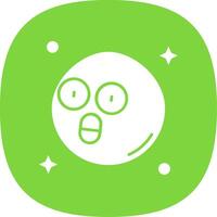 Surprised Glyph Curve Icon vector