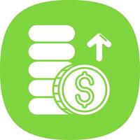 Profits Glyph Curve Icon vector