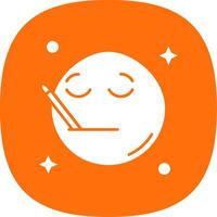 Sick Glyph Curve Icon vector