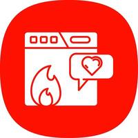 Trending Glyph Curve Icon vector
