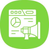 Marketing Glyph Curve Icon vector