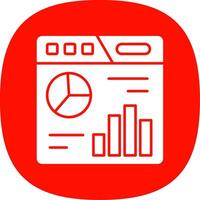 Dashboard Glyph Curve Icon vector