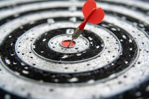AI generated Challenge of business marketing  Bullseye, Dart, Dartboard photo