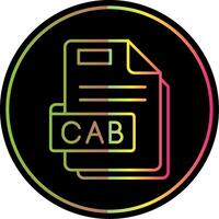 Cab Line Gradient Due Color Icon vector