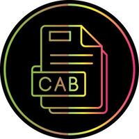 Cab Line Gradient Due Color Icon vector