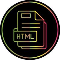 Html Line Gradient Due Color Icon vector