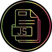 js línea degradado debido color icono vector