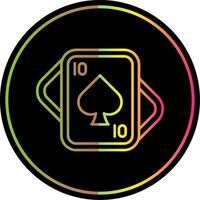 Spades Line Gradient Due Color Icon vector