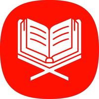 Read Glyph Curve Icon vector