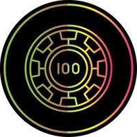 Chip Line Gradient Due Color Icon vector