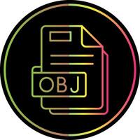 Obj Line Gradient Due Color Icon vector