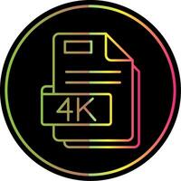 4k Line Gradient Due Color Icon vector