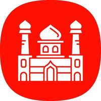 Mosque Glyph Curve Icon vector