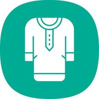 Clothes Glyph Curve Icon vector