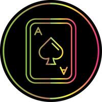 Spades Line Gradient Due Color Icon vector