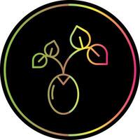 Sprout Line Gradient Due Color Icon vector