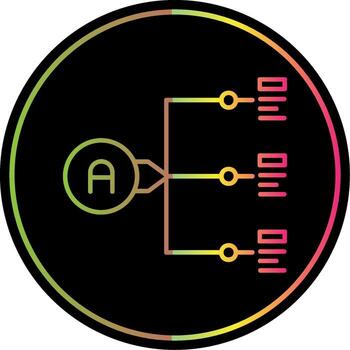 Relation Line Gradient Due Color Icon vector