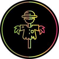 Scarecrow Line Gradient Due Color Icon vector