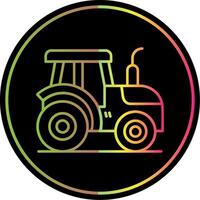 tractor línea degradado debido color icono vector