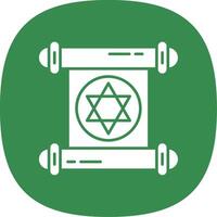 Papyrus Glyph Curve Icon vector
