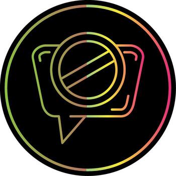 Blocked Line Gradient Due Color Icon vector