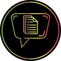 Document Line Gradient Due Color Icon vector