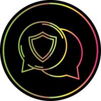 Secure Line Gradient Due Color Icon vector