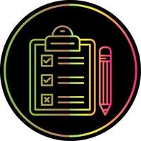 Task Line Gradient Due Color Icon vector