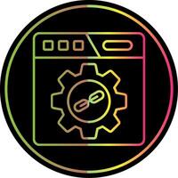 Backlink Line Gradient Due Color Icon vector