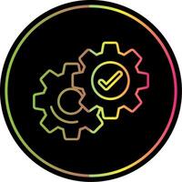 Setting Line Gradient Due Color Icon vector