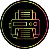 Printer Line Gradient Due Color Icon vector