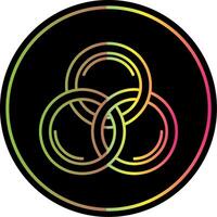 Cmyk Line Gradient Due Color Icon vector