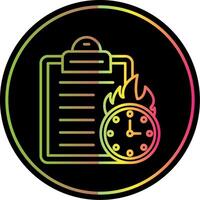 Deadline Line Gradient Due Color Icon vector