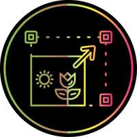 Resizing Line Gradient Due Color Icon vector