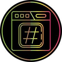 Hashtag Line Gradient Due Color Icon vector