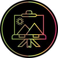Canvas Line Gradient Due Color Icon vector