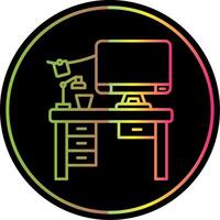 Workspace Line Gradient Due Color Icon vector