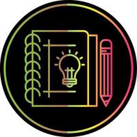 Sketchbook Line Gradient Due Color Icon vector