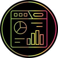 Dashboard Line Gradient Due Color Icon vector