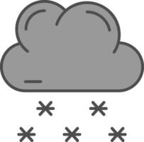 Snow Line Filled Greyscale Icon vector