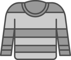 Jumper Line Filled Greyscale Icon vector