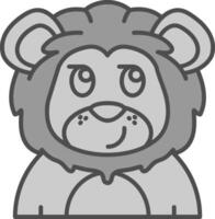 Smirking Line Filled Greyscale Icon vector