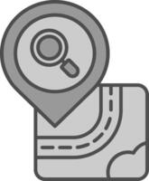 Find Line Filled Greyscale Icon vector